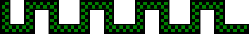 Divider - checked green snake shape