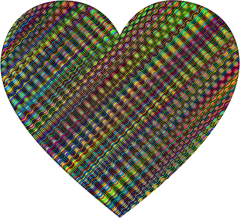 Prismatic Wavy Heart