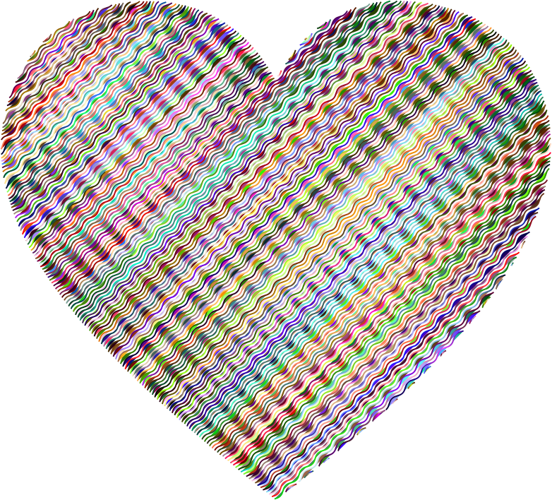 Prismatic Wavy Heart 2 No Background