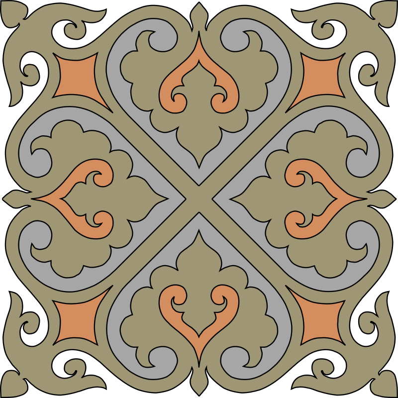 Elegant decorative tile