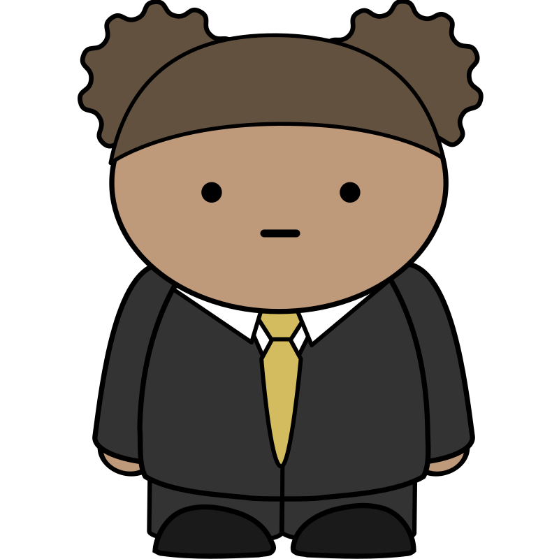 Comic character wearing a business suit