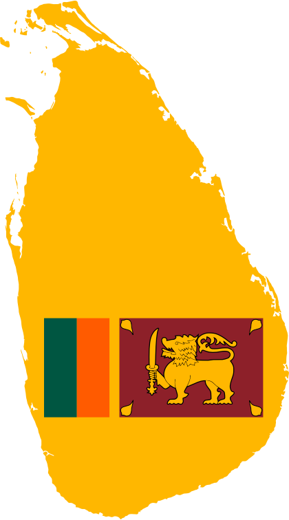 Sri Lanka Map Flag