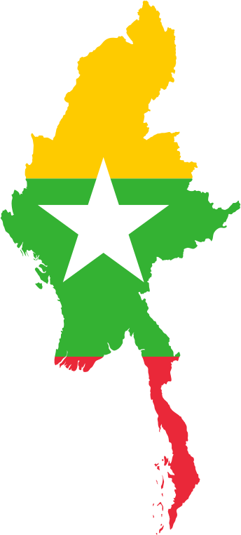 Myanmar Map Flag