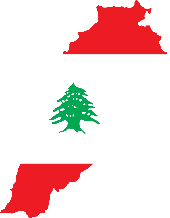 Lebanon Map Flag