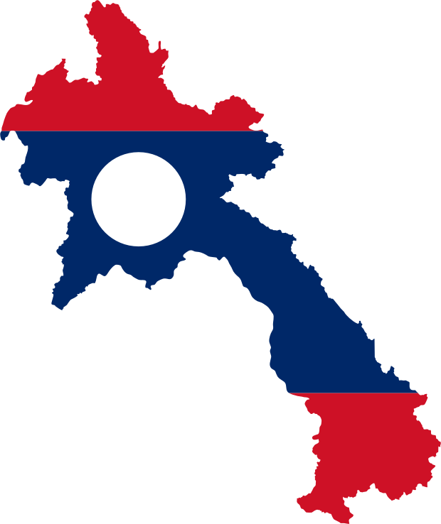 Laos Map Flag