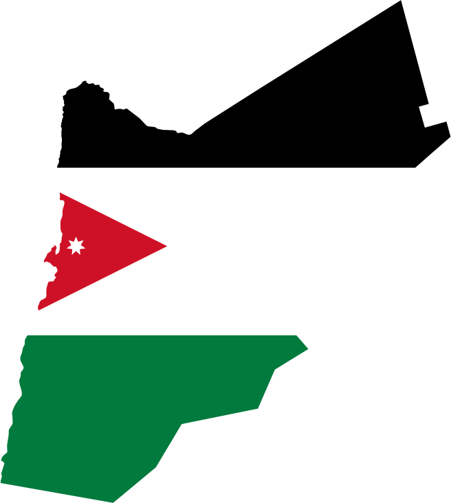 Jordan Map Flag