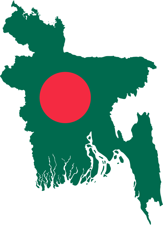 Bangladesh Map Flag - Openclipart