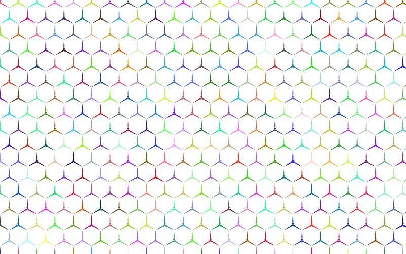 Prismatic Hexagonalism Pattern No Background