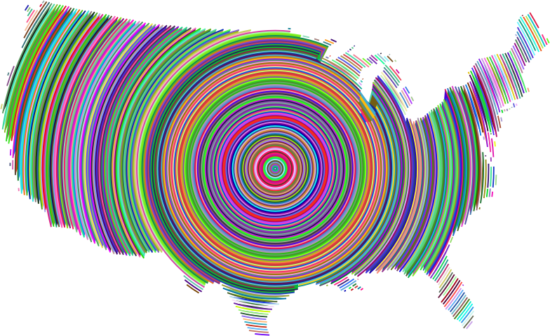 Prismatic United States Concentric Circles