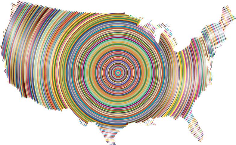 Prismatic United States Concentric Circles 2