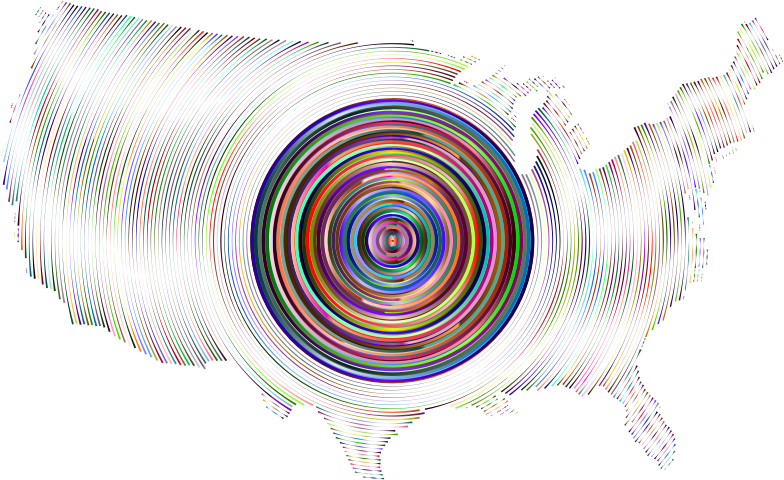 Prismatic United States Concentric Circles 6