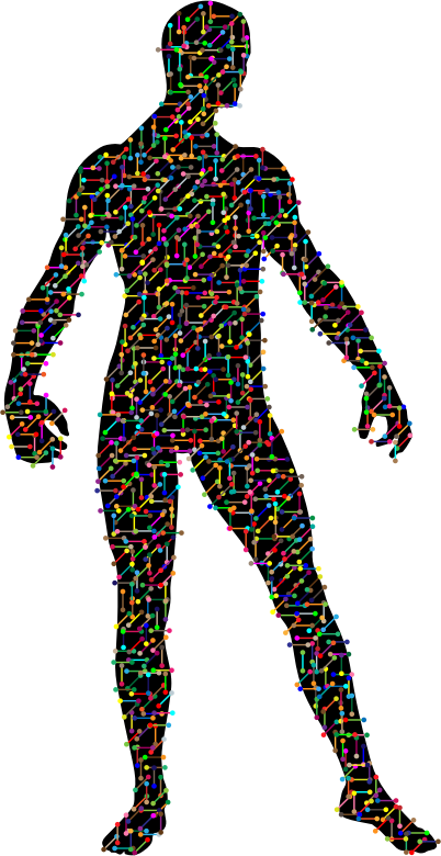 Prismatic Molecular Man With Background