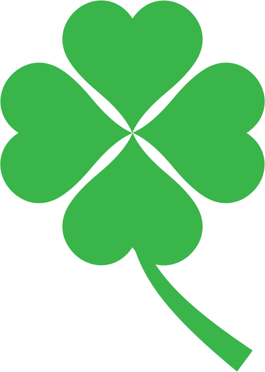 Green Four Leaf Clover