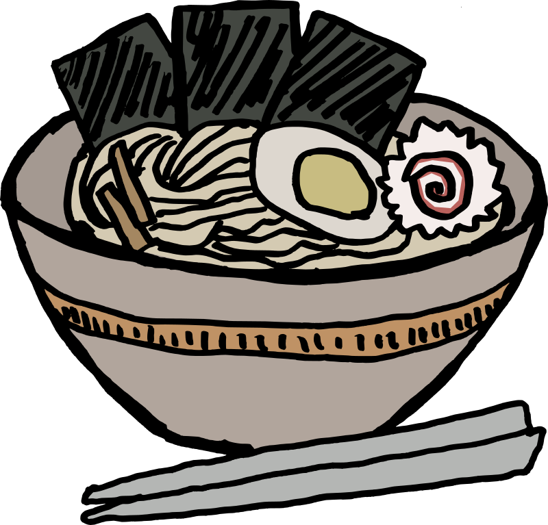 Ramen Bowl with Nori - Openclipart
