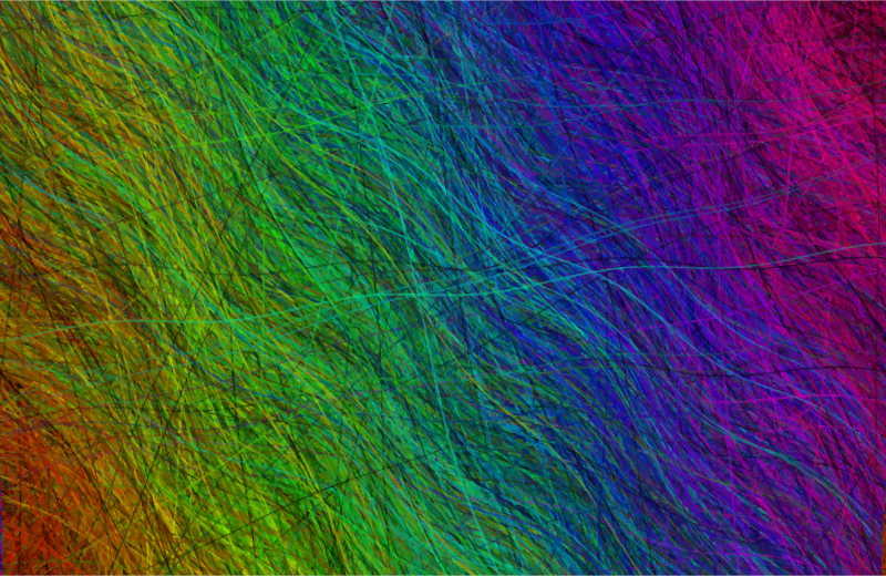 Hairy rainbow pattern