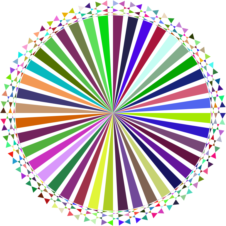 Prismatic Checkered Sunburst Mandala