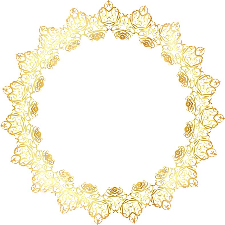 Gold Abstract Elegant Frame No Background