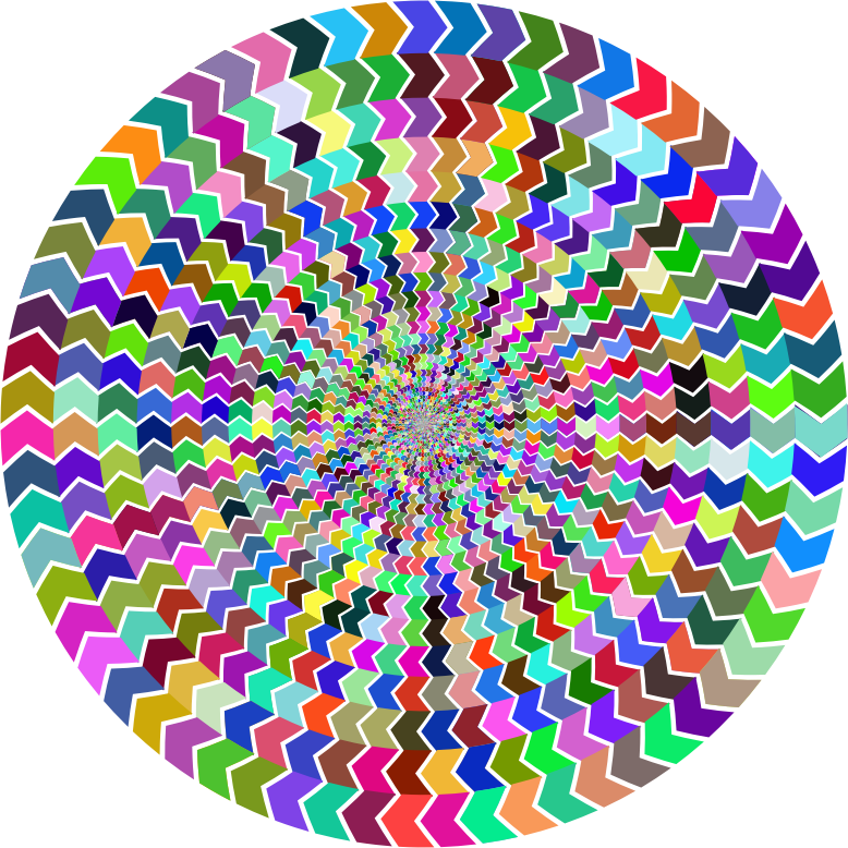 Prismatic Zig Zag Illusion Vortex 2 - Openclipart