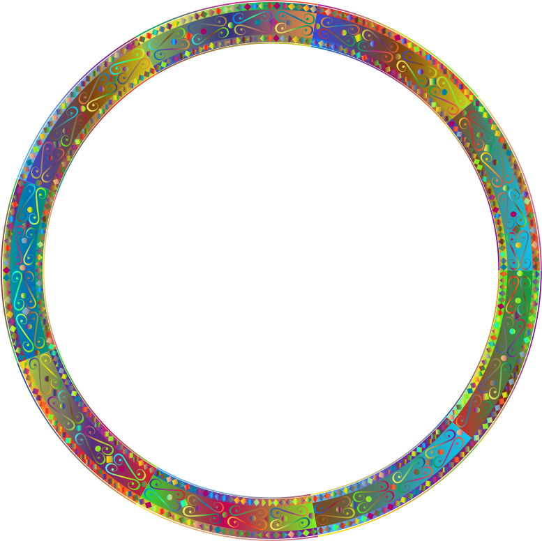 Prismatic Decorative Ornamental Round Frame