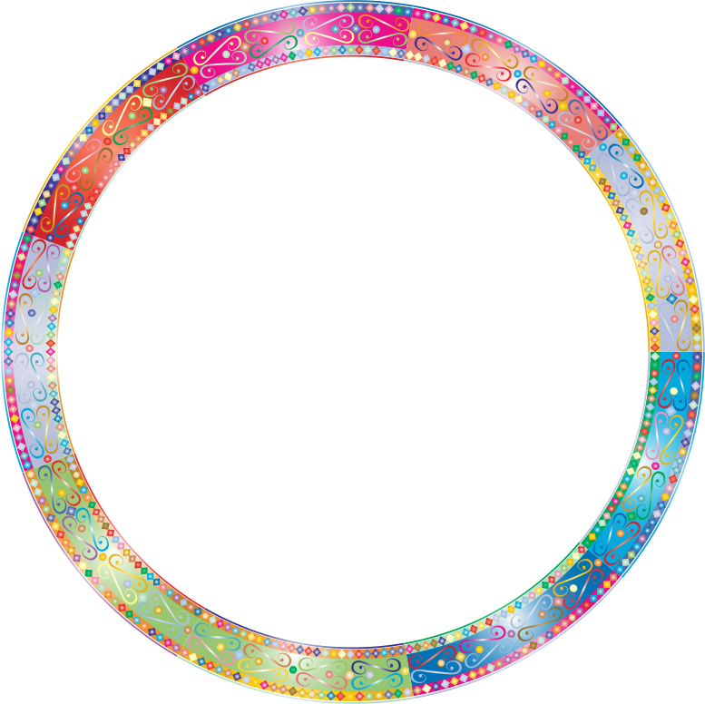 Prismatic Decorative Ornamental Round Frame 3