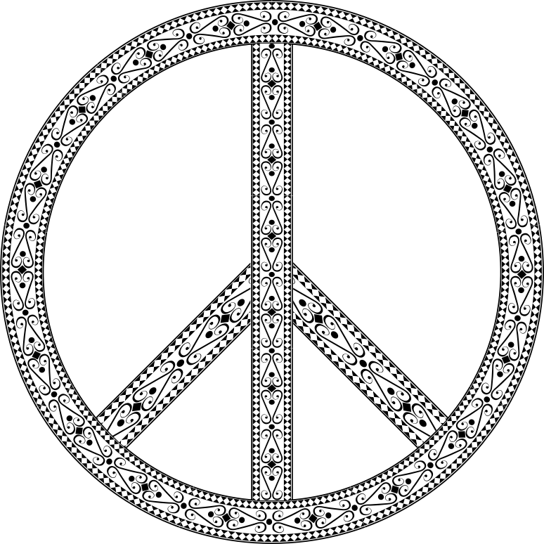 Decorative Ornamental Peace Sign