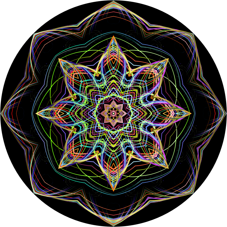 Prismatic Geometric Mandala 2