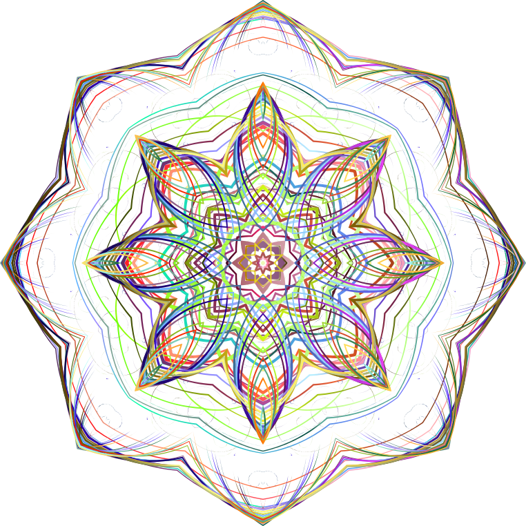 Prismatic Geometric Mandala 2 No Background
