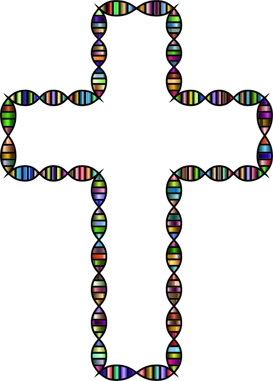 Chromatic DNA Helix Cross