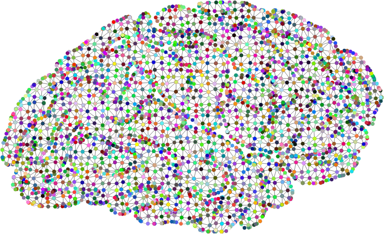 Prismatic Low Poly Wireframe Molecule Brain