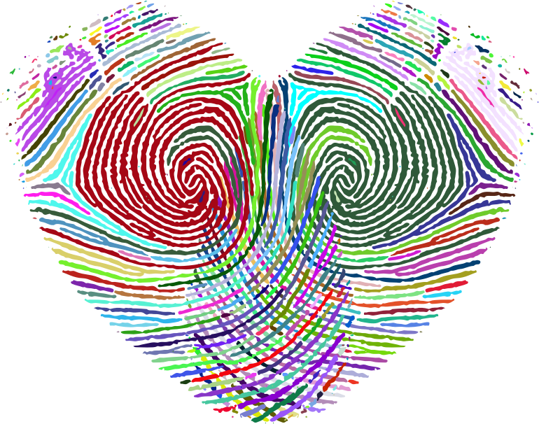 Prismatic Fingerprint Heart