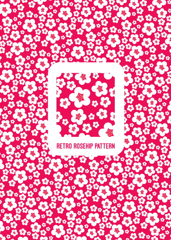 Funky Vintage Rosehip Pattern