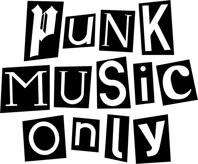 "Punk Music Only" Black and White Artwork