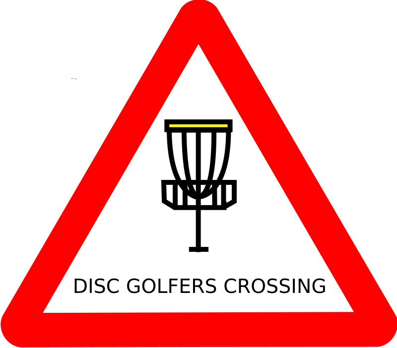 Disc golf roadsign