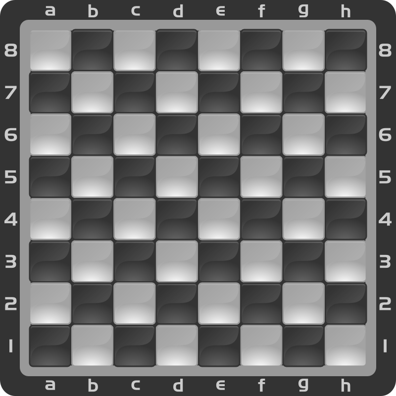 Chessboard Glossy Squares - Black