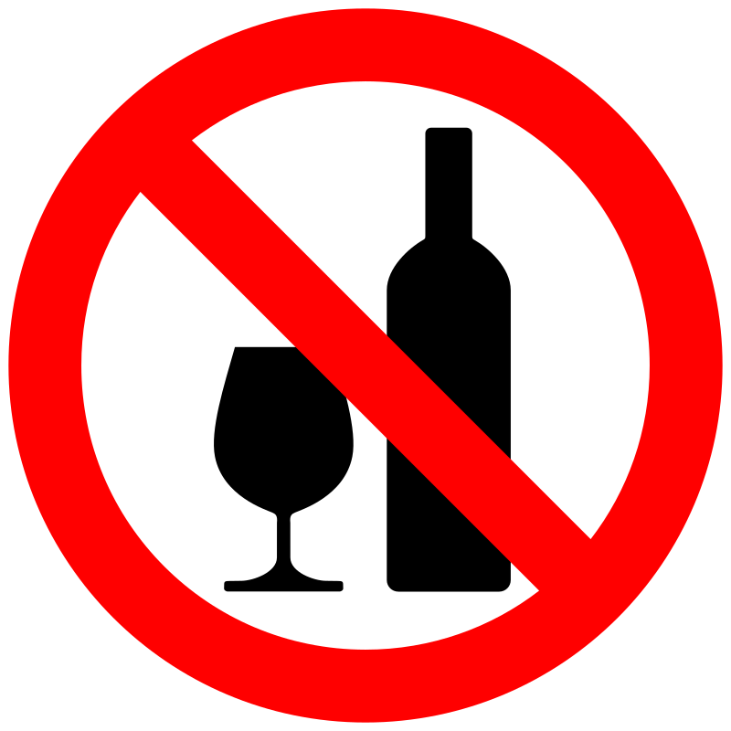 Don't drink alcohol - No tomar alcohol