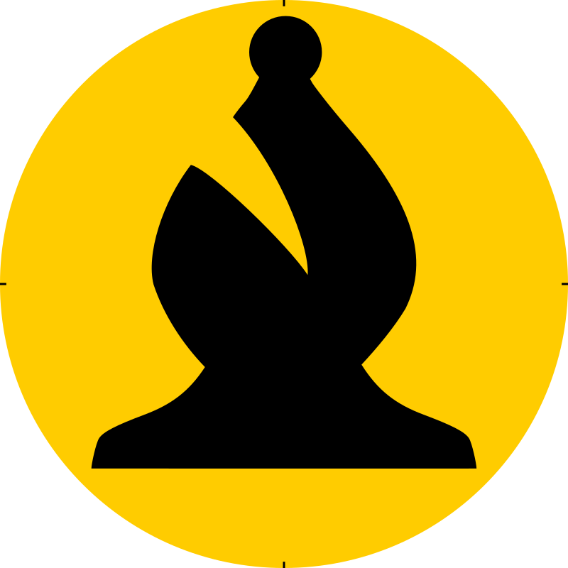 Chess Piece Symbol – Black Bishop – Alfil Negro