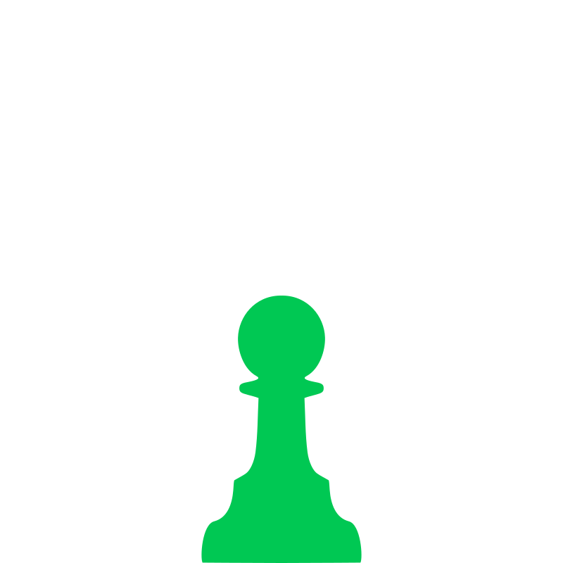 Silhouette Staunton Chess Piece – Pawn / Peón