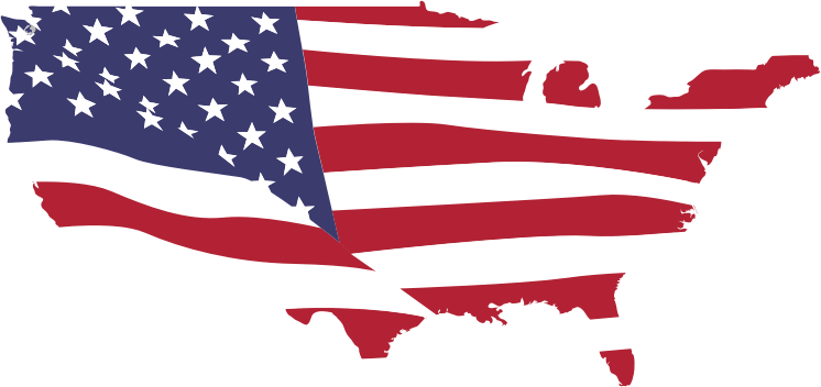 USA Map Flag (Without Alaska, Puerto Rico and Hawaii)