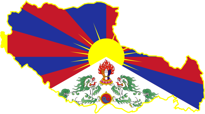 Tibet map flag