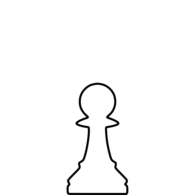 Silhouette Chess Piece REMIX – Queen / Dama Clip Art Image