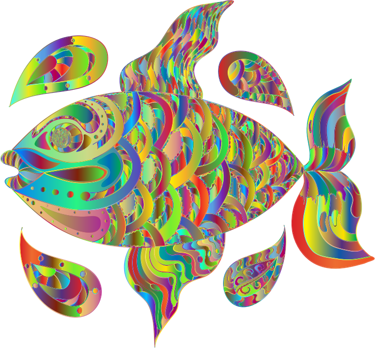 Prismatic Hand Drawn Fish