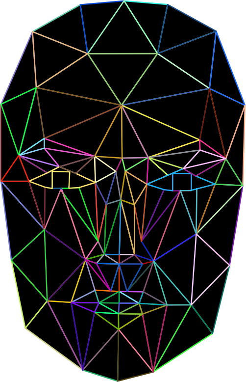 Prismatic Low Poly Wireframe Head