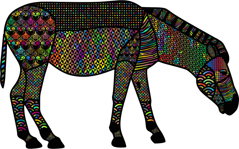 Prismatic Ornamental Decorated Zebra