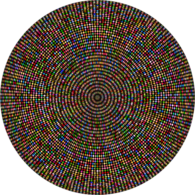 Chromatic Hypnotic Checkered Mandala