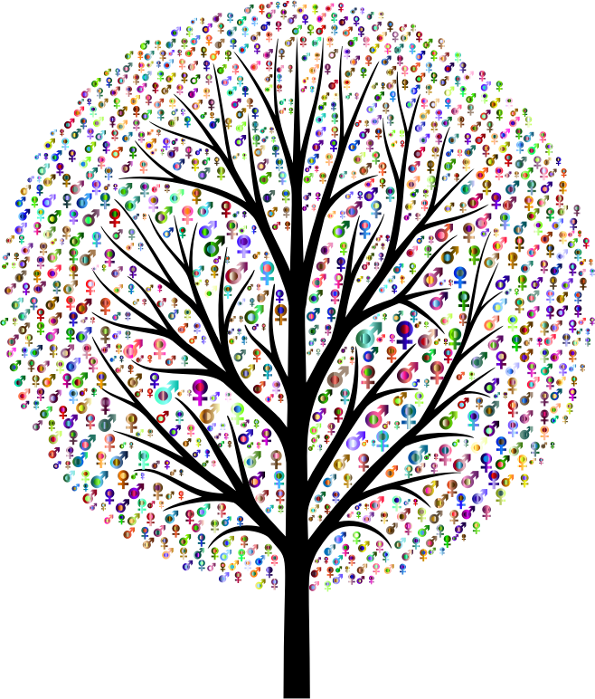 Chromatic Gender Symbols Tree