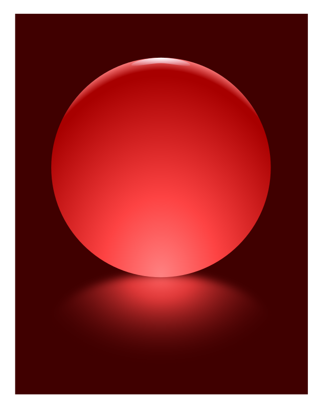 Red Sphere Blurred Reflection
