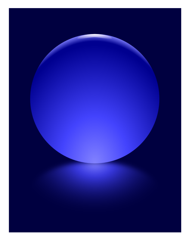 Blue Sphere Blurred Reflection