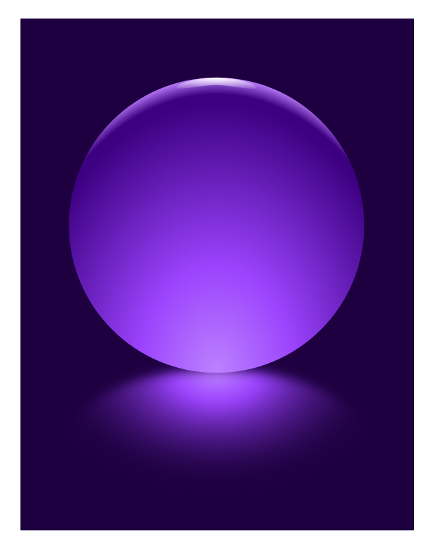 Purple Sphere Blurred Reflection