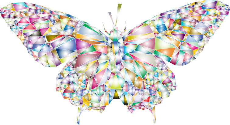 Low Poly Butterfly Prismatic 2