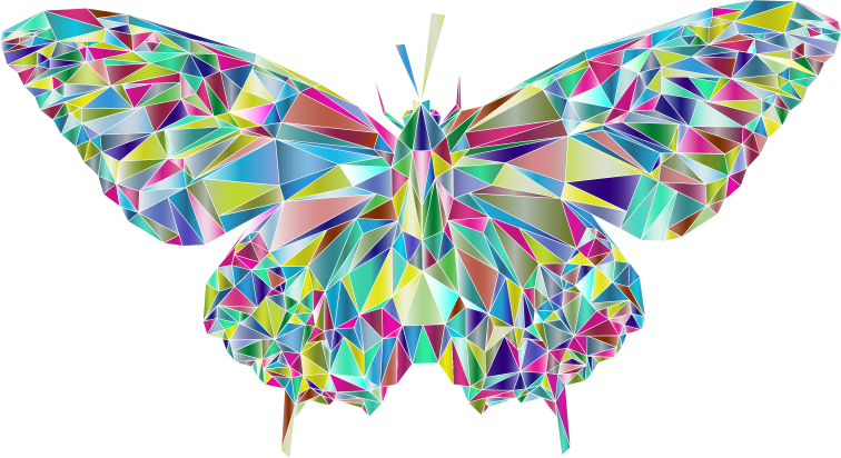 Low Poly Butterfly Prismatic 3